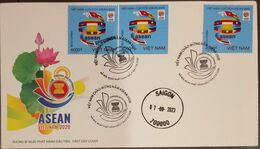 FDC Vietnam Cover With Perf, Imperf & Specimen Stamps 2020 : Viet Nam Is The Chair Of ASEAN For 2020 (Ms1126) - Vietnam
