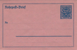 Rohrpost-Brief 225 Pf. Ziffer In Raute - Ungebraucht - Buste