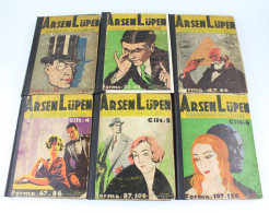 ARSENE LUPIN Turkish Book Series 1930s COMPLETE SET 1-6 Maurice Leblanc FREE SHIPPING Extremely Rare - Oude Boeken