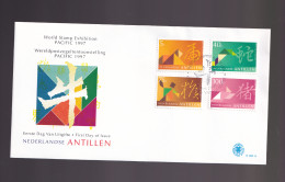 Nederlandse Antillen E284 A-c * FDC * ZODIAC * 十二生肖 * LUNAR ANIMAL DRAGON MONKEY TIGER GOAT HORSE DOG PIG OX RAT SNAKE - Curaçao, Antille Olandesi, Aruba