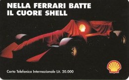 Italy: Prepaid Planet Communication - Shell. Ferrari. Mint - [2] Sim Cards, Prepaid & Refills