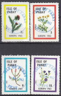 INSEL PABAY (Schottland), Nichtamtl. Briefmarken, 4 Marken, Gestempelt, Europa 1962, Pflanzen - Ecosse