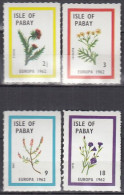INSEL PABAY (Schottland), Nichtamtl. Briefmarken, 4 Marken, Ungebraucht **, Europa 1962, Pflanzen - Schotland