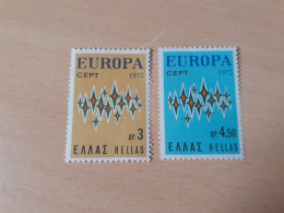 TIMBRES   GRECE   EUROPA   1972   N  1084 / 1085   COTE  3,50  EUROS   NEUFS  LUXE** - 1972