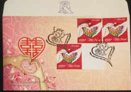 FDC Viet Nam Vietnam Cover With Perf, Imperf & Specimen Stamps 2024 : VALENTINE / LOVE (Ms1186) - Vietnam