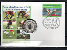 Germany 2003 Football Soccer World Cup Commemorative Numismatic Cover With 10 Euro Coin - 2006 – Deutschland