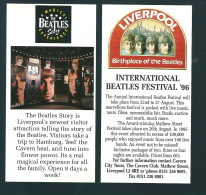 S912 - CARTONETTES THE BEATLES EXPERIENCE - BEATLES WEEK LIVERPOOL 1996 - Affiches & Posters