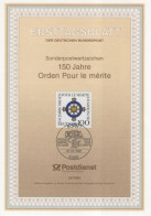 Germany Deutschland 1992-20 150 Jahre Orden Pour Le Merite, Medal For Merite, Canceled In Bonn - 1991-2000