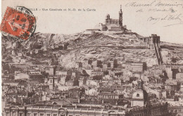 13-Marseille Vue Générale Et N.D De La Garde - Notre-Dame De La Garde, Funicolare E Vergine