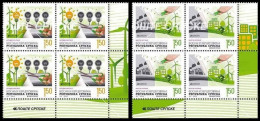 SALE!!! BOSNIA HERZEGOVINA SERBIA SERB POST PALE BOSNIE BOSNIEN 2016 EUROPA CEPT THINK GREEN 2 Blocks Of 4 Stamps ** - 2016