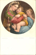"Nach Raphael. Madonna Della Sedia ". Fine Art, Painting, Stengel Postcard # 29827A - Pintura & Cuadros
