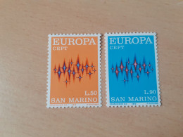 TIMBRES   SAINT-MARIN   EUROPA   1972   N  808  /  809   COTE  1,00  EUROS   NEUFS  LUXE** - 1972