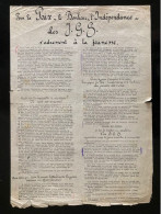 Tract Presse Clandestine Résistance Belge WWII WW2 'Pour La Paix - La Bonheur - L'Indépendance' - Les J.G.S...' - Documenti