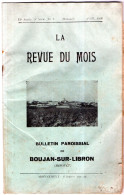 Bulletin  Paroissial De Boujan Sur Libron  De Avril 1938 .n 7 De 16 Pages - Documentos Históricos