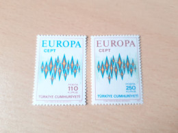 TIMBRES   TURQUIE   ANNEE   1972   N  2024  /  2025   COTE  5,00  EUROS   NEUFS  LUXE** - Unused Stamps