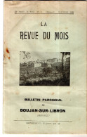 Bulletin  Paroissial De Boujan Sur Libron  De Octobre 1938 .n 1 De 16 Pages - Documenti Storici