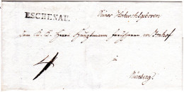 Bayern 1825, L1 ESCHENAU Auf Porto Brief V. Beerbach N. Nürnberg - Prephilately