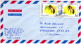 Vietnam 1983, MeF Paar 1 D. Biene Auf Luftpost Brief I.d. NL - Andere-Azië