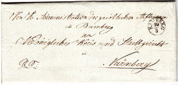 Bayern 1841, Fingerhut Stpl. Bamberg Klar Auf Sauberem Brief N. Nürnberg - Vorphilatelie