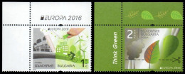 SALE!!! BULGARIA BULGARIE BULGARIEN 2016 EUROPA CEPT Think Green 2 Stamps Set MNH ** - 2016