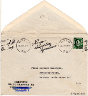 Norwegen 1957, EF 25 öre Auf Drucksache Brief M. Oslo Ski Stempel N. Deutschland - Storia Postale