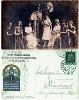 Augsburg, Beamten-Verein Gründungs Jubiläum, 1912 Gebr. Sw-Festkarte M. Vignette - Other & Unclassified