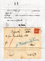 NDP 1868, 1 Gr. Auf Brief M. R2 Lüchow N. Pattensen "p. Winsen A.d.L." - Cartas & Documentos