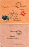Frankreich 1911, 10 C. Auf Firmen Brief V. Citers-Quers M. Schweiz Portomarken. - Andere & Zonder Classificatie