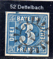 Bayern, Breitrandige 3 Kr. M. Druckabart Oben U. Zentr. MR 52 - Used