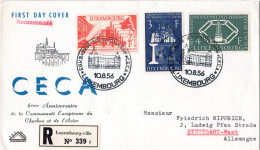 Luxemburg 552-554, 4 Jahre Montanunion Kpl. Auf Reko FDC - Fabriken Und Industrien