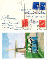 NL 1950, Paar 2 C. Auf AK V. ZIERIKZEE M. Schweiz Porto 5+30 C. V. Bern. - Sonstige & Ohne Zuordnung