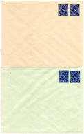 DR, Zwei Ungebr. 6+6 Mk. Ganzsachenumschläge M. Unterschiedlichen Papierfarben - Brieven En Documenten