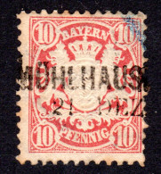 Bayern, L2-Aushilfstempel MÜHLHAUSEN Auf 10 Pf. M. WZ "weite Welle". - Used