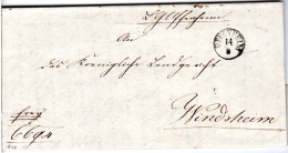 Bayern 1840, Fingerhut Stpl. UFFENHEIM Klar Auf Franko Brief N. Windsheim. - Prephilately