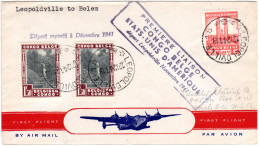 Belgisch Kongo 1941, Erstflug Brief V. Leopoldville N. Belem, Brasilien - Autres & Non Classés