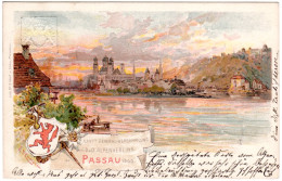 Bayern 1899, 5 Pf. Privatganzsache Z. XVI. Alpenverein Generalvers. In Passau - Interi Postali