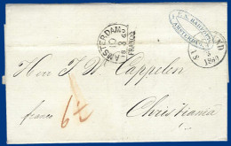 Niederlande1860, Franco Brief Via Hamburg U. Schweden N. Norwegen.  #S340 - Sonstige & Ohne Zuordnung