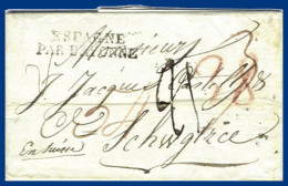 Spanien 1818, Früher Brief V. Madrid In Die Schweiz #S132 - Covers & Documents