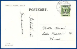 Dänemark 1926, 7 öre-Provisorium Auf Auslandskarte N. Italien (Facit 2000).#S177 - Autres & Non Classés