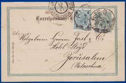 Österreich 1901, Karte V. RIED  Nach Jerusalem Palestina! #S764 - Lettres & Documents