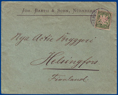Bayern 1898, 5 Pfg. Auf Drucksache V. Nürnberg Nach Finnland. #S770 - Cartas & Documentos