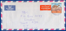 Kuwait, 350 F. Camel Single-franking On Express Airmail-cover To GB. #S488 - Autres - Asie