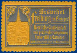 Alte Vignette Besuchet Freiburg Im Breisgau #S373 - Andere & Zonder Classificatie
