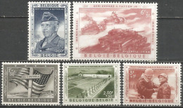 Belgique - Mémorial Patton Bastogne, Mac Auliffe, Chars Renault Et Sherman - N°1032 à 1036 * - Nuevos