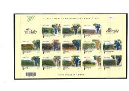 Foglio Vini Italiani, Bloc Feuillet Vins Italiens De 2016 MNH** - 2011-20: Nieuw/plakker