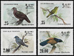 Sri Lanka 1983, Native Birds - 4 V. MNH - Otros & Sin Clasificación