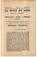Bulletin  Paroissial De Boujan Sur Libron  La Revue Du Mois De Mars Avril  1944 .n 57/58 De 16 Pages - Historical Documents