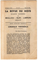 Bulletin  Paroissial De Boujan Sur Libron  La Revue Du Mois De Mars Avril  1944 .n 57/58 De 16 Pages - Historische Dokumente