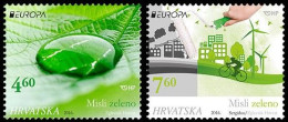 SALE!!! CROATIA CROACIA CROATIE KROATIEN 2016 EUROPA CEPT Think Green 2 Stamps Set MNH ** - 2016