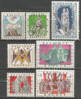 Belgique - Folklore - Chinels Fossses, Stavelot, Gilles De Binche, Serment Des Arbalétriers - N° 1039 à 1045 * - Unused Stamps